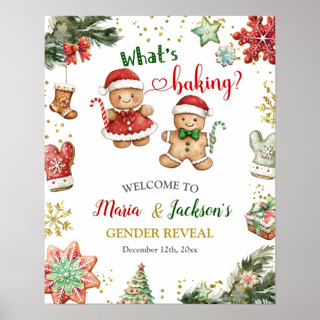 Noël pain d'épices Affiche de bienvenue de la révé (Devant)