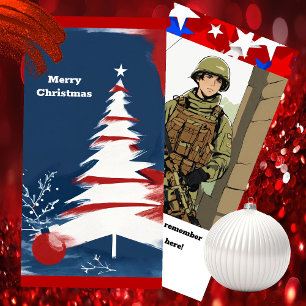 Noël patriotique Holiday USA CARTE PHOTO