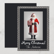 Noël Père Noël 8 Joyeux Noël ! Carte de Noël