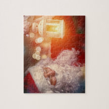 Noël Père Noël avec lumière Puzzle