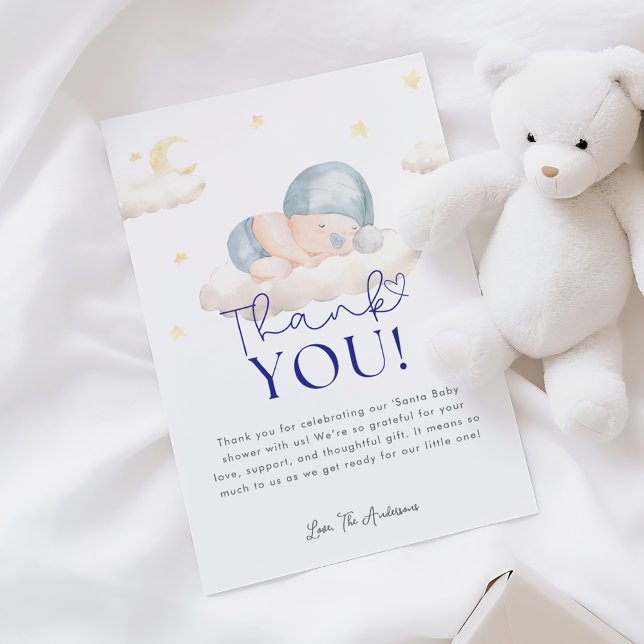 Noël Père Noël bébé Carte de remerciements de douc (Créateur téléchargé)