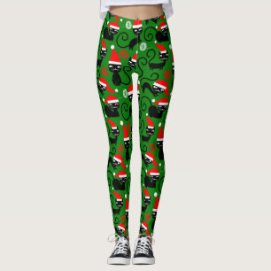 Noël père Noël chats leggings