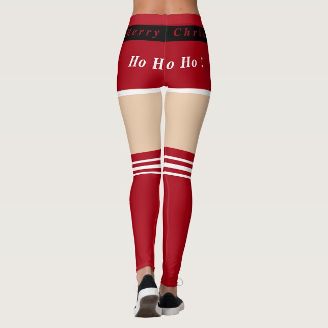 Noël Père Noël Drôle Leggings (Dos)
