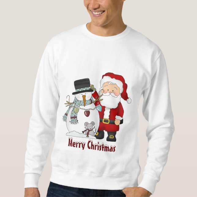 Noël Père Noël et sweatshirt de Snowman (Devant)