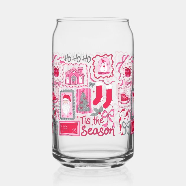 Noël Père Noël Glass Can - Tis Season Holiday (Recto)