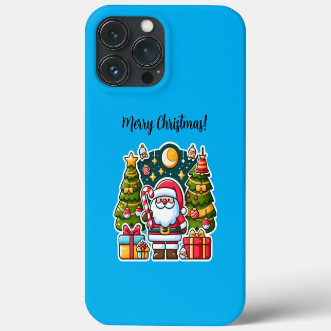 Noël Père Noël iPhone 13 Pro Max Coque (Verso)