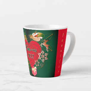Noël Père Noël Reindeer Latte Mug