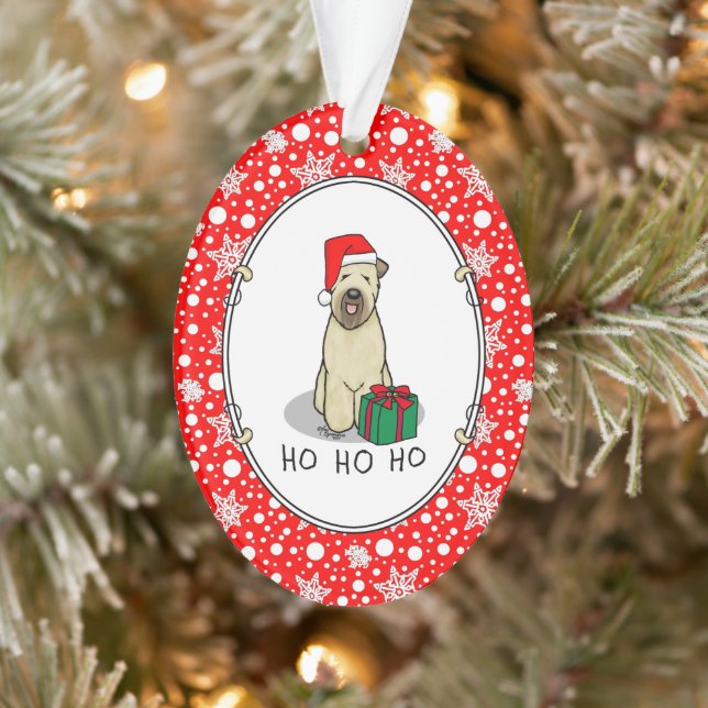Noël Père Noël Wheaten Terrier (blé 1b2) mignonne (Arbre)