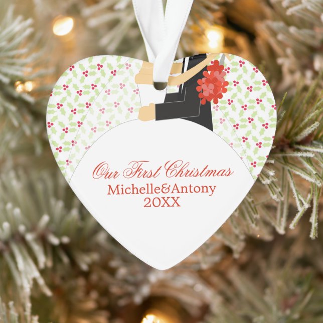Noël personnalisé de mariée et de mariée (Arbre)