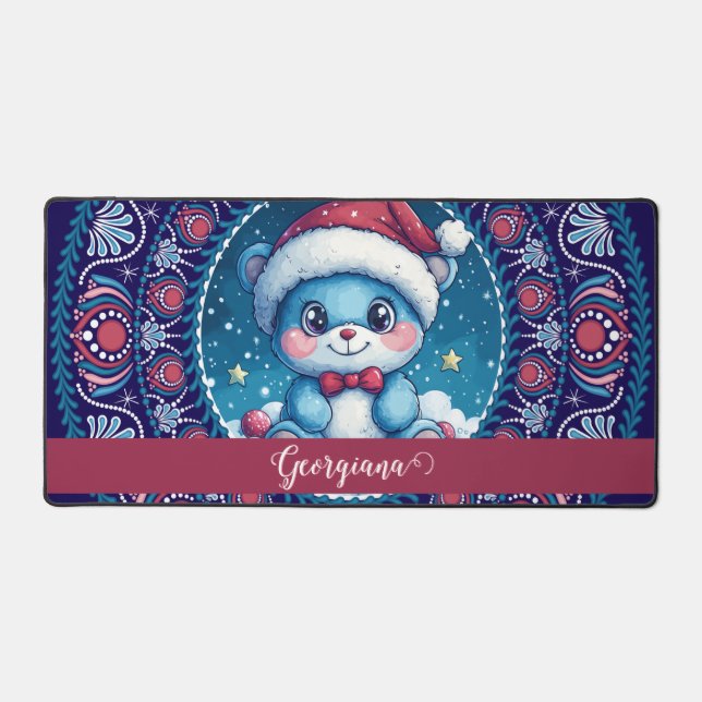 Noël personnalisé Kawaii Ours Dot Mandala (Recto)