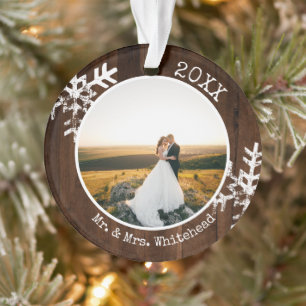 Noël Photo de mariage rustique