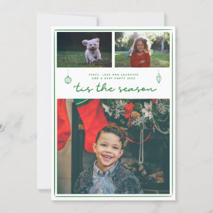 Noël photo moderne 3   Carte de script simple