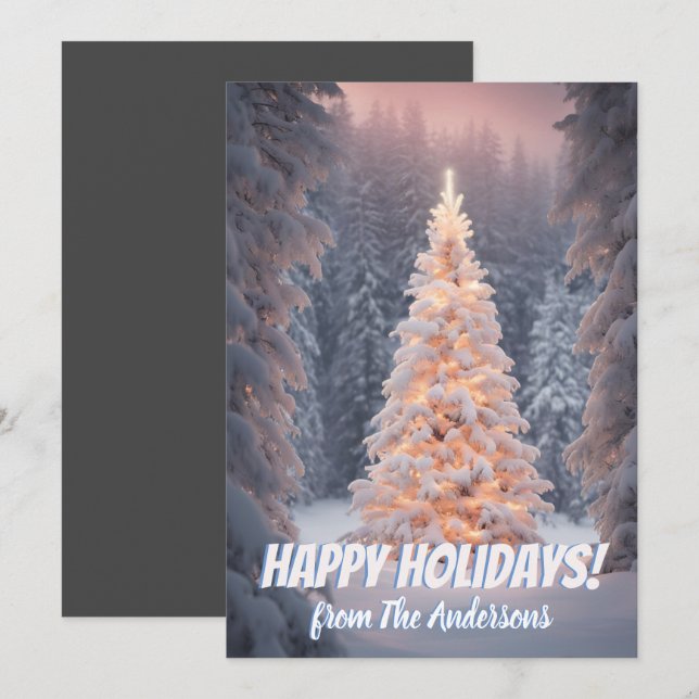 Noël pin 81, Joyeux jours fériés, carte de voeux (Devant / Derrière)