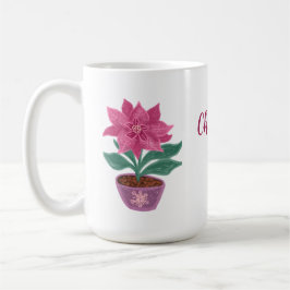 Noël Poinsettia en pot de fleurs Mug