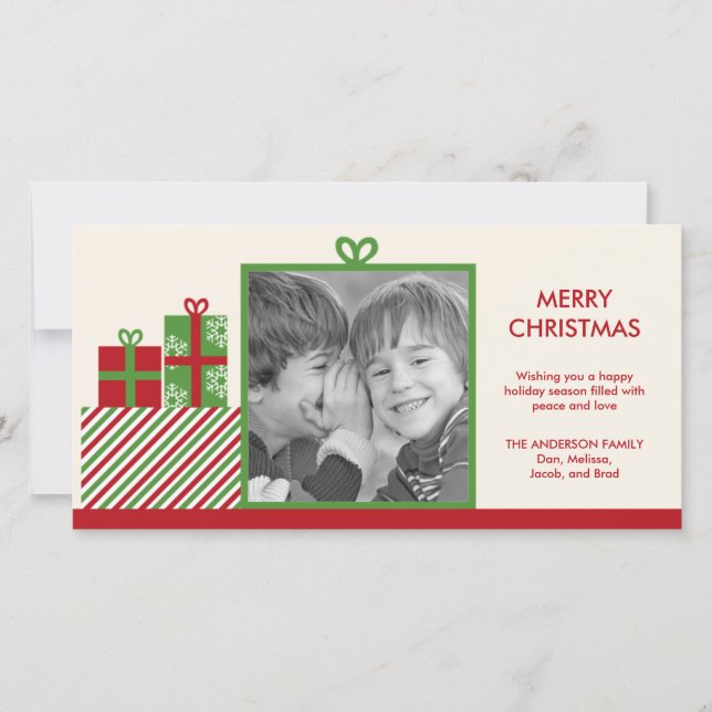 Noël présente Carte photo de vacances (Devant)