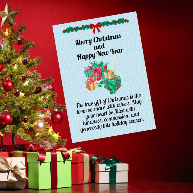 Noël présente une carte de vacances (Créateur téléchargé)