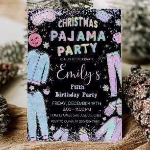Noël pyjama fête pj fête invitations enfants