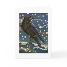 Noël Raven dans la carte de neige