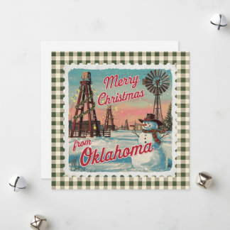 Noël Rétro En Oklahoma Carte De Vacances