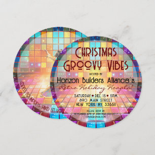 Noël Retro Vibes Super Invitation de fête