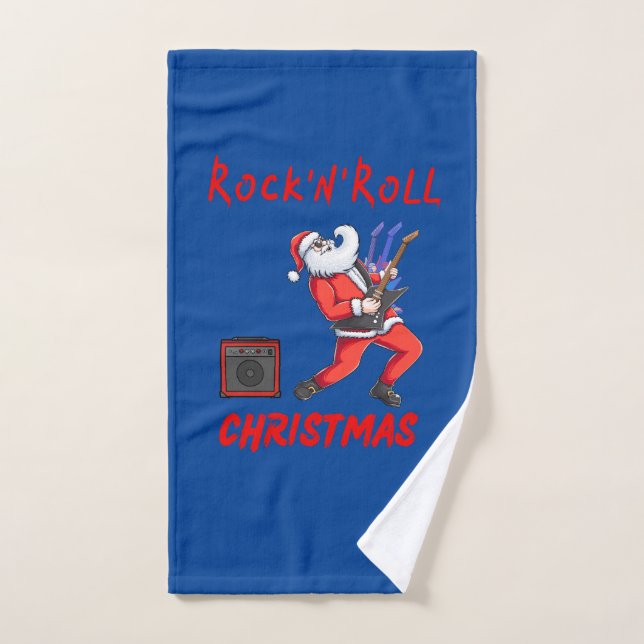 Noël Rock-N-Roll (Serviette à main)