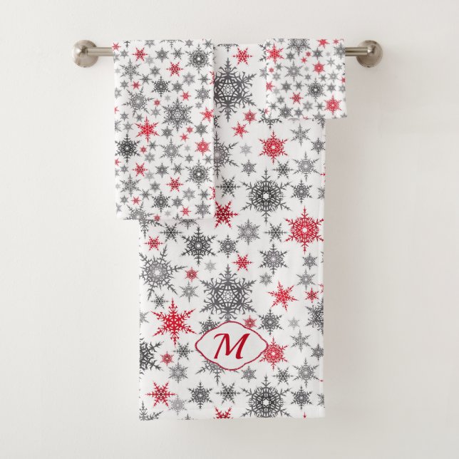 Noël, rouge, blanc, flocons de neige, hiver, Nouve (En situation)