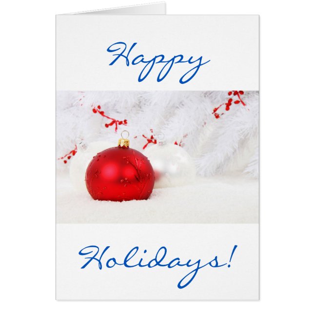 Noël Rouge Et Blanc Joyeux Vacances I (Devant)