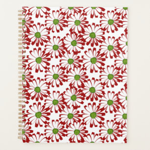Noël Rouge et vert marguerite motif floral