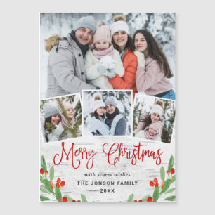 Noël Rustique écorce à bouleau 4 PHOTO Carte magné