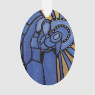 Noël saint bleu moderne de famille