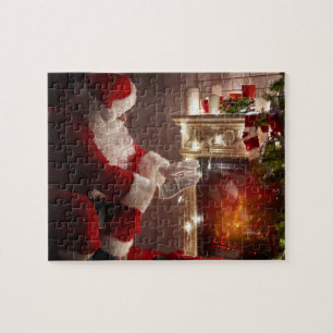 Noël Santa Claus Réchauffer les mains Puzzle Puzzl