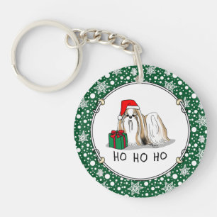 Noël Santa Hat Chih Tzu (blanc tan) Chien mignonne