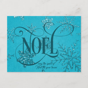 NOEL Schriftzug Weihnachten  Postkarte