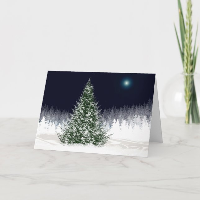 Noël silencieux de Noël de carte de vacances de (Devant)