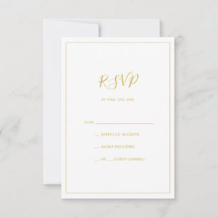 Noël simple et élégant Carte RSVP blanche