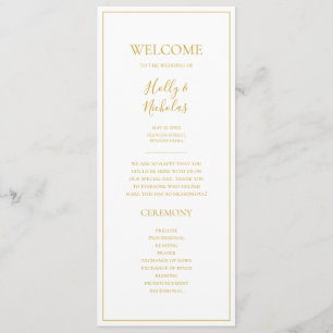 Noël simple et élégant Programme de mariage blan