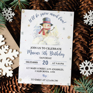 Noël Snowman Invitation Anniversaire