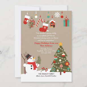 Noël Snowman Moving Faire-part