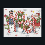 Noel Snowmen Feiertagspostkarte<br><div class="desc">An liebenswürdiger Bunch of Snowmen with a Christmas Noel Holiday season festive card</div>