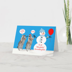 Noël Soirée/Anniversaire Grandgirl Carte de voeux