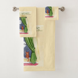 Noël Souhaite Mignonne Enfant & Kitty Chat Noël