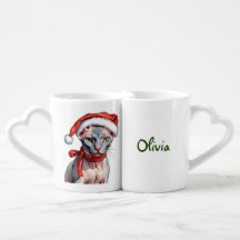 Noël Sphynx amoureux de les chats mug