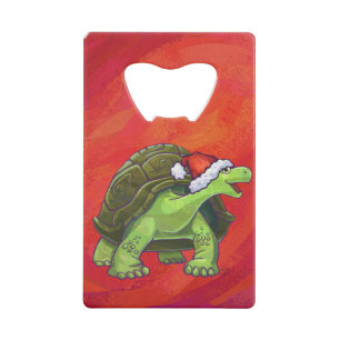 Noël Tortue Sur Rouge