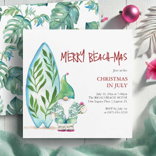 Noël tropical en juillet Invitations
