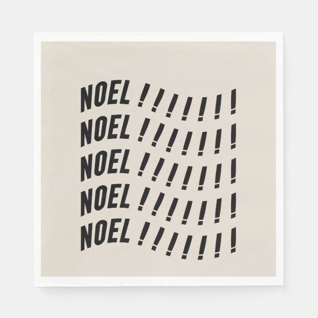 Noel Typography Serviette (Vorderseite)
