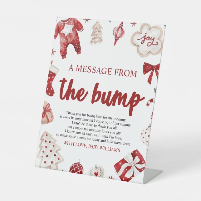 Noël Un Message De La Signe Du Baby shower Bump (Recto)