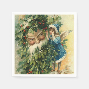 Noël Vacances Père Noël serviettes en papier Vinta