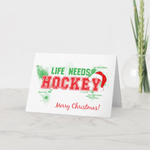 Noël Vie a besoin d'une carte de voeux de hockey