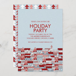 Noël Village Fête Invitation