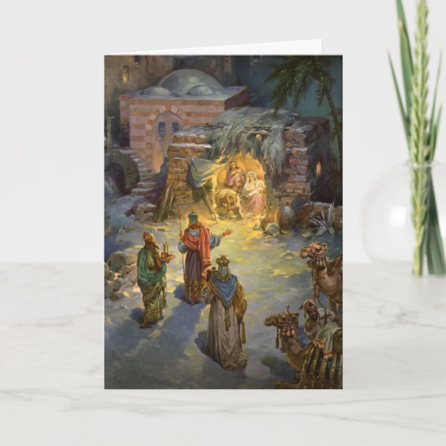 Noël Vintage, Cartes faciles à Customiser (Devant)